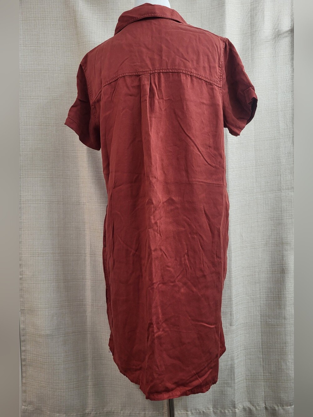 GAP Tencil Dress Pockets Chili Oil Red Women's Size Large Comfy Lounge Relax New - Picture 3 of 12